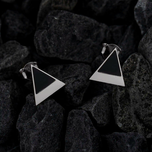 Cercei Argint Piramida Black Polar