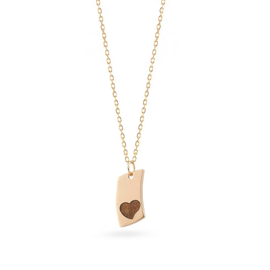 Lantisor cu Placuta Stilizata Fumed Aspen