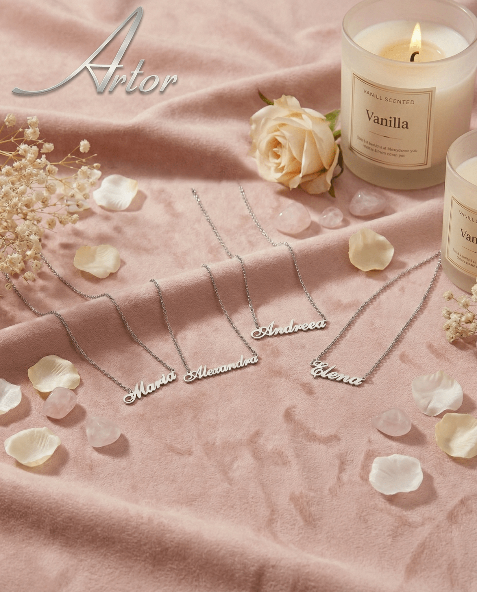 Lănțișoare cu Nume din Argint 925 – Personalizate & Masive - Artor