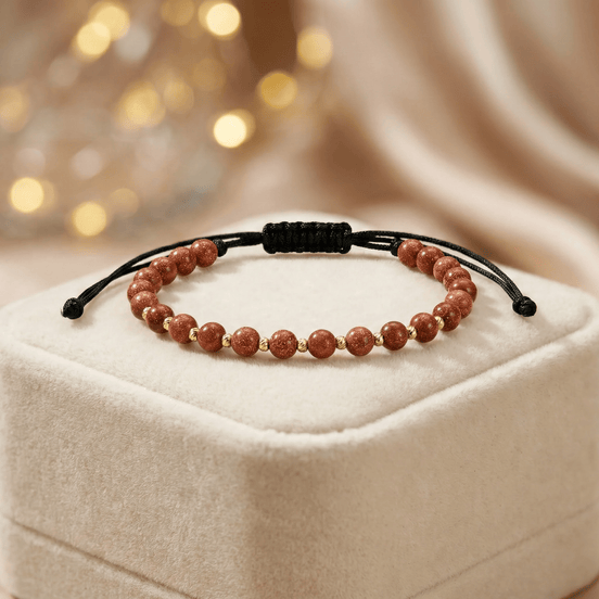 Brățară Aur 14K cu Șnur și 10 Bile, Cristale 4.5mm – Bijuterie Handmade Artor