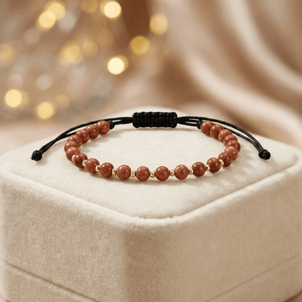 Brățară Aur 14K cu Șnur și 10 Bile, Cristale 4.5mm – Bijuterie Handmade Artor