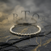 Brățară Aur 14K cu 10 Bile și Cristale 4mm – Design Simetric și Abundență