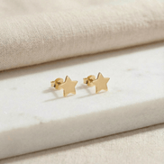 Cercei Stud din Aur 14K Model Stea Mică – Strălucire Discretă