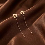 Cercei Threader Aur 14K cu Lănțișor și Soare – Energie Solară