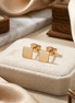 Cercei Stud din Aur 14K cu Pătrat Plin – Eleganță Solidă