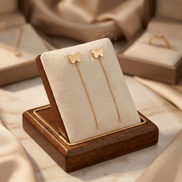 Cercei Threader din Aur 14K cu Fluture – Simbolul Libertății