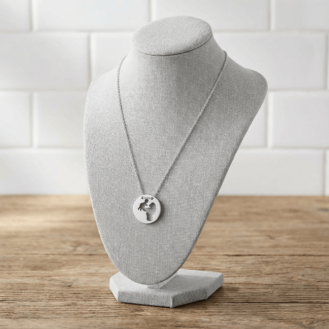 Lănțișor Argint 925 Bănuț Mamă și Copil – Colier Simbol Legătură Eternă