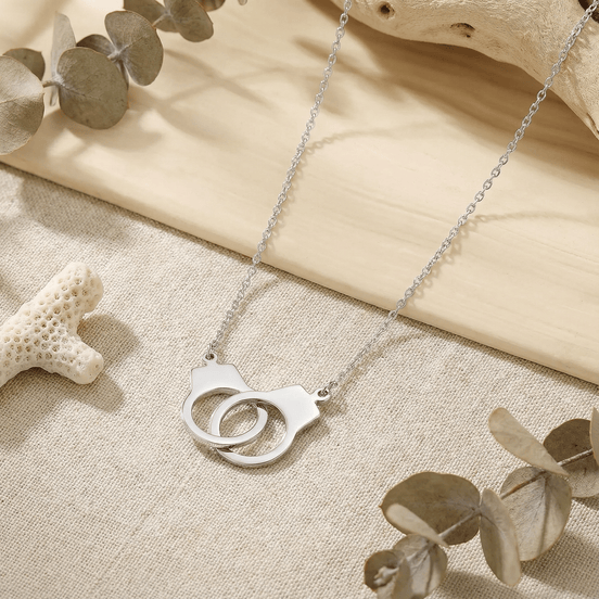 Lănțișor Argint 925 Cătușe Prinse – Colier Simbol Partners in Crime