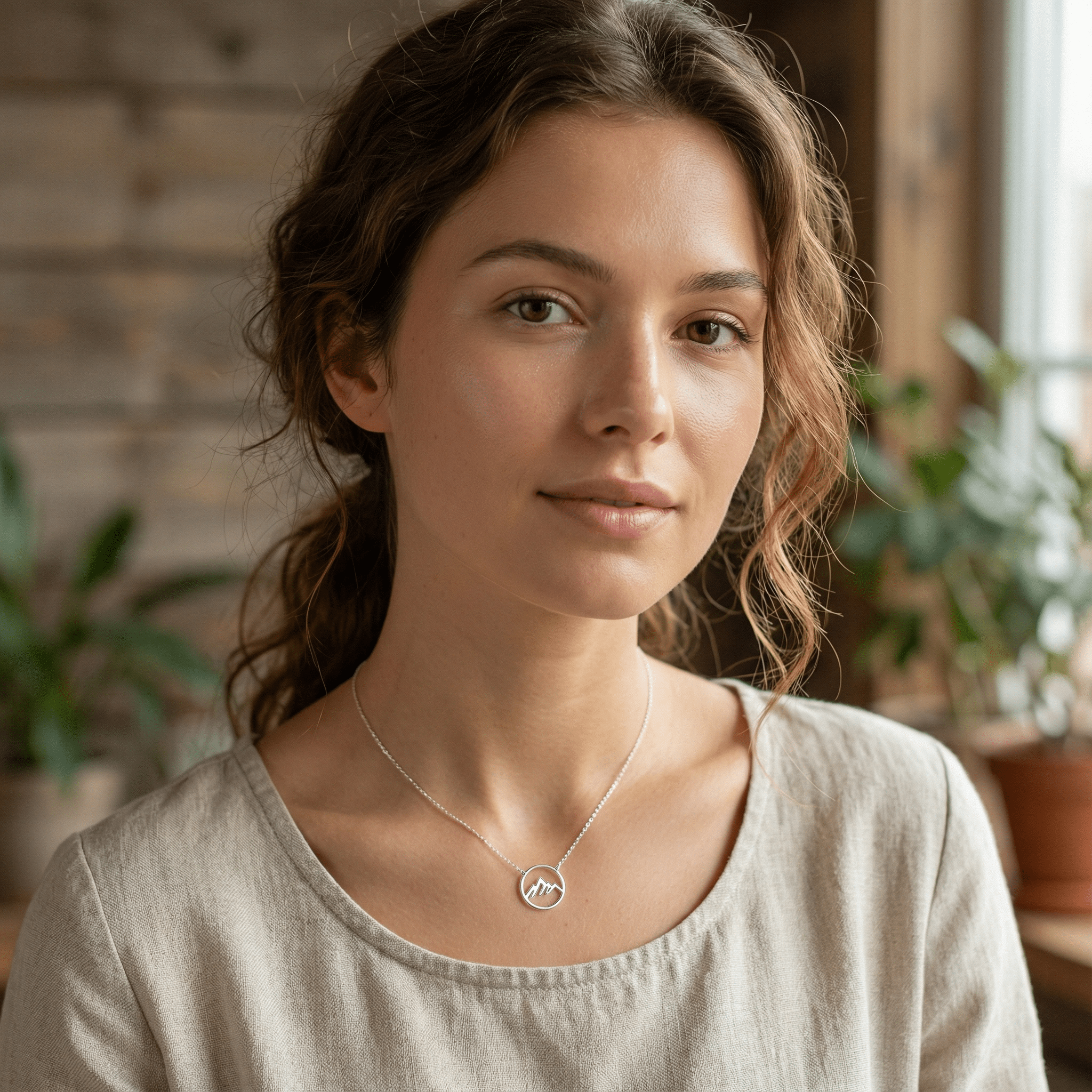 Lănțișor Argint 925 Munte – Colier Simbol Reziliență și Natură