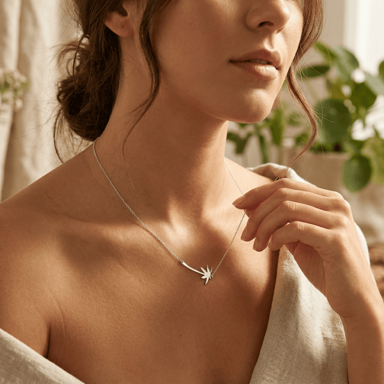 Lănțișor Argint 925 Palmier – Colier Summer Vibes Simbol Vacanță