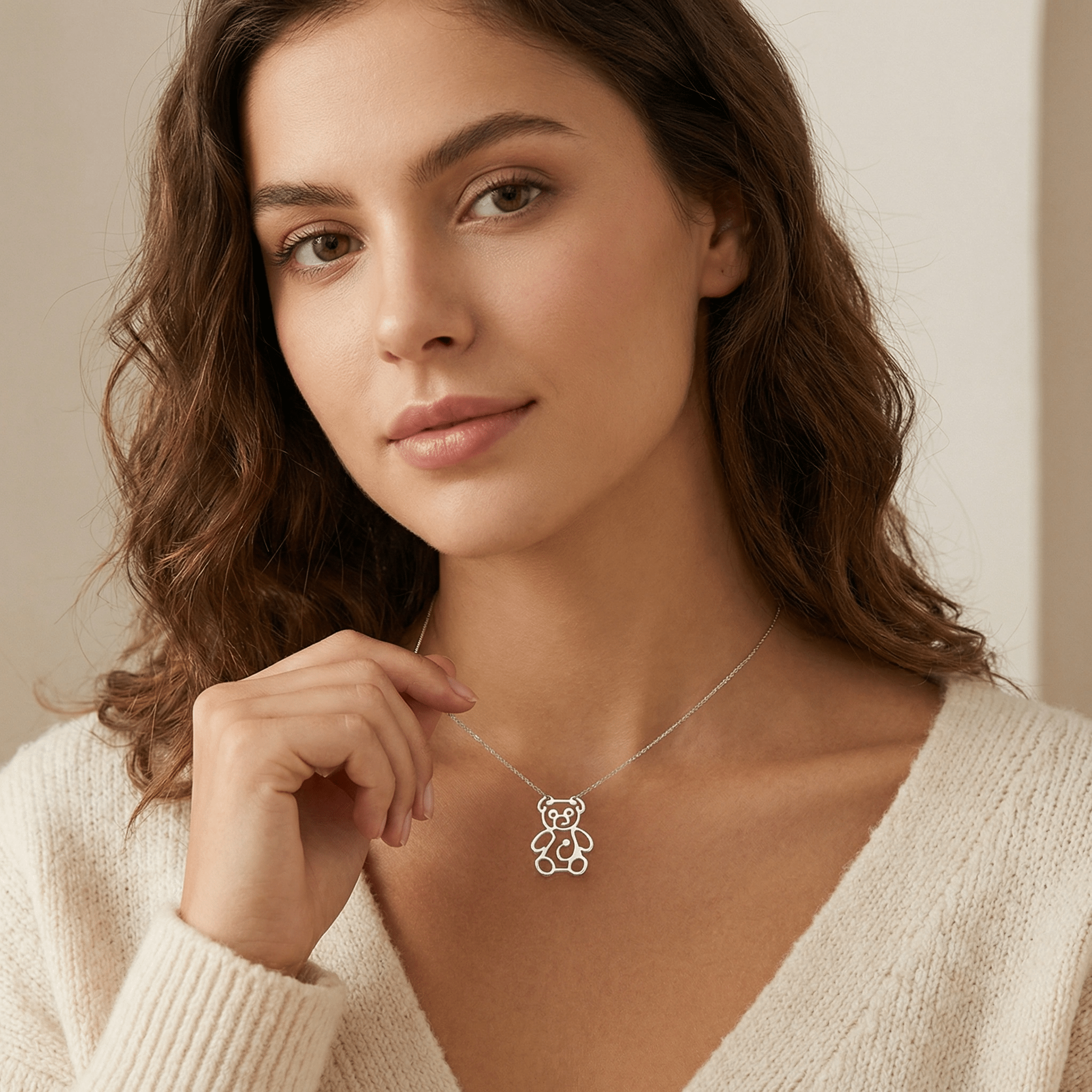 Lănțișor Argint 925 Ursulet – Colier Simbolul Copilăriei și al Iubirii