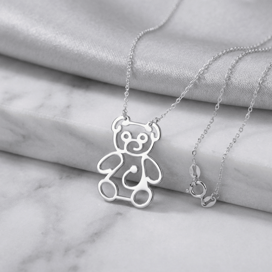 Lănțișor Argint 925 Ursulet – Colier Simbolul Copilăriei și al Iubirii