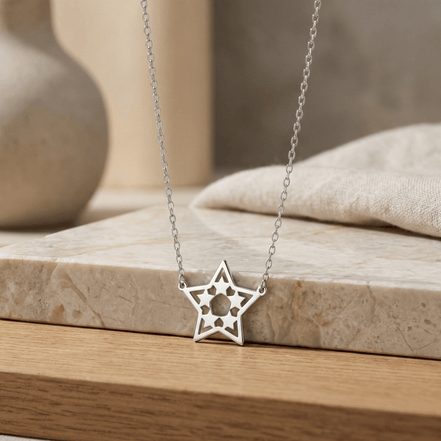 Lănțișor Argint 925 Stea – Colier Minimalist Simbol Călăuzitor