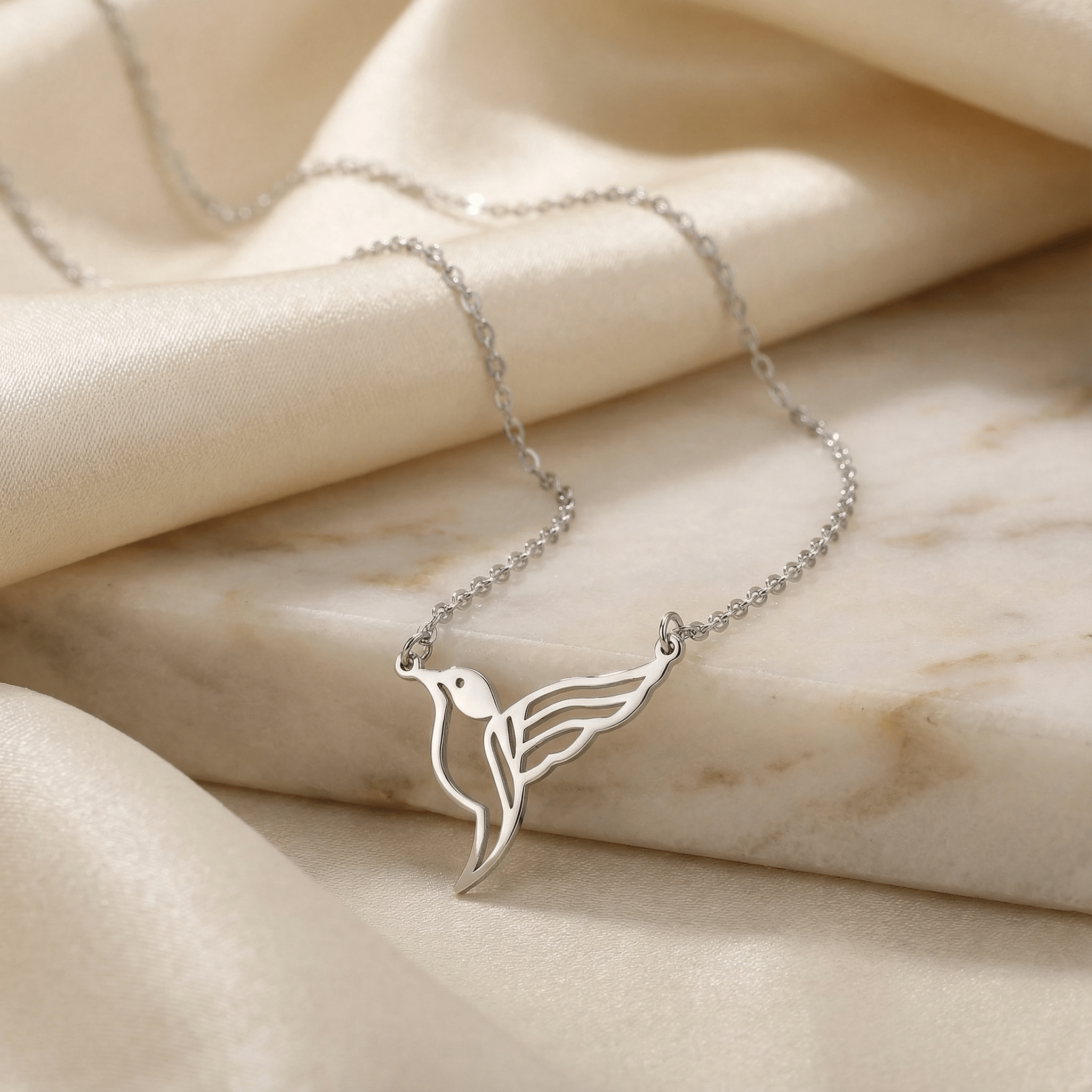 Lănțișor Argint 925 Colibri – Colier Simbol Libertate și Bucurie