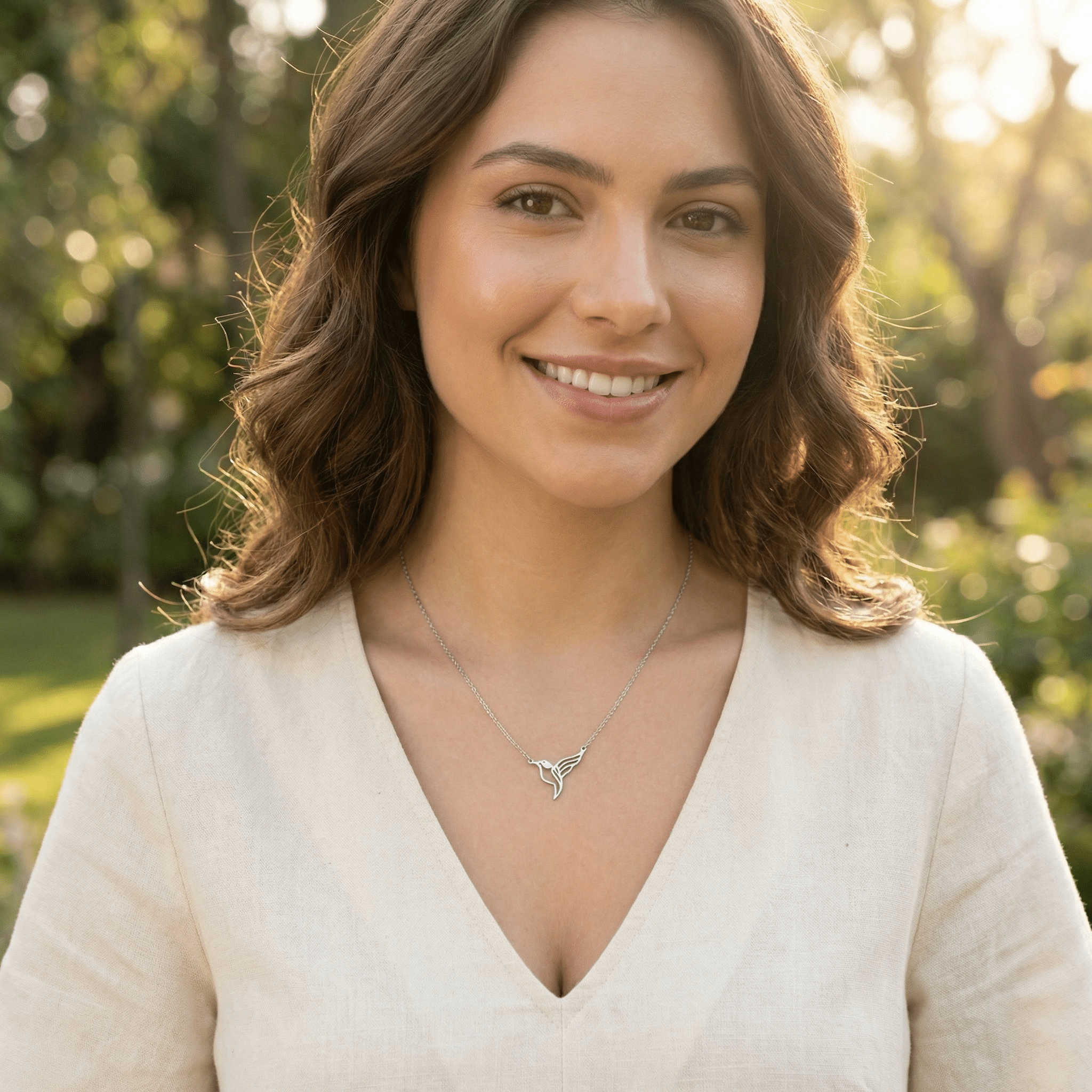 Lănțișor Argint 925 Colibri – Colier Simbol Libertate și Bucurie