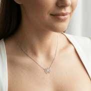 Lănțișor Argint 925 Floare – Colier Delicat Inspirat din Natură