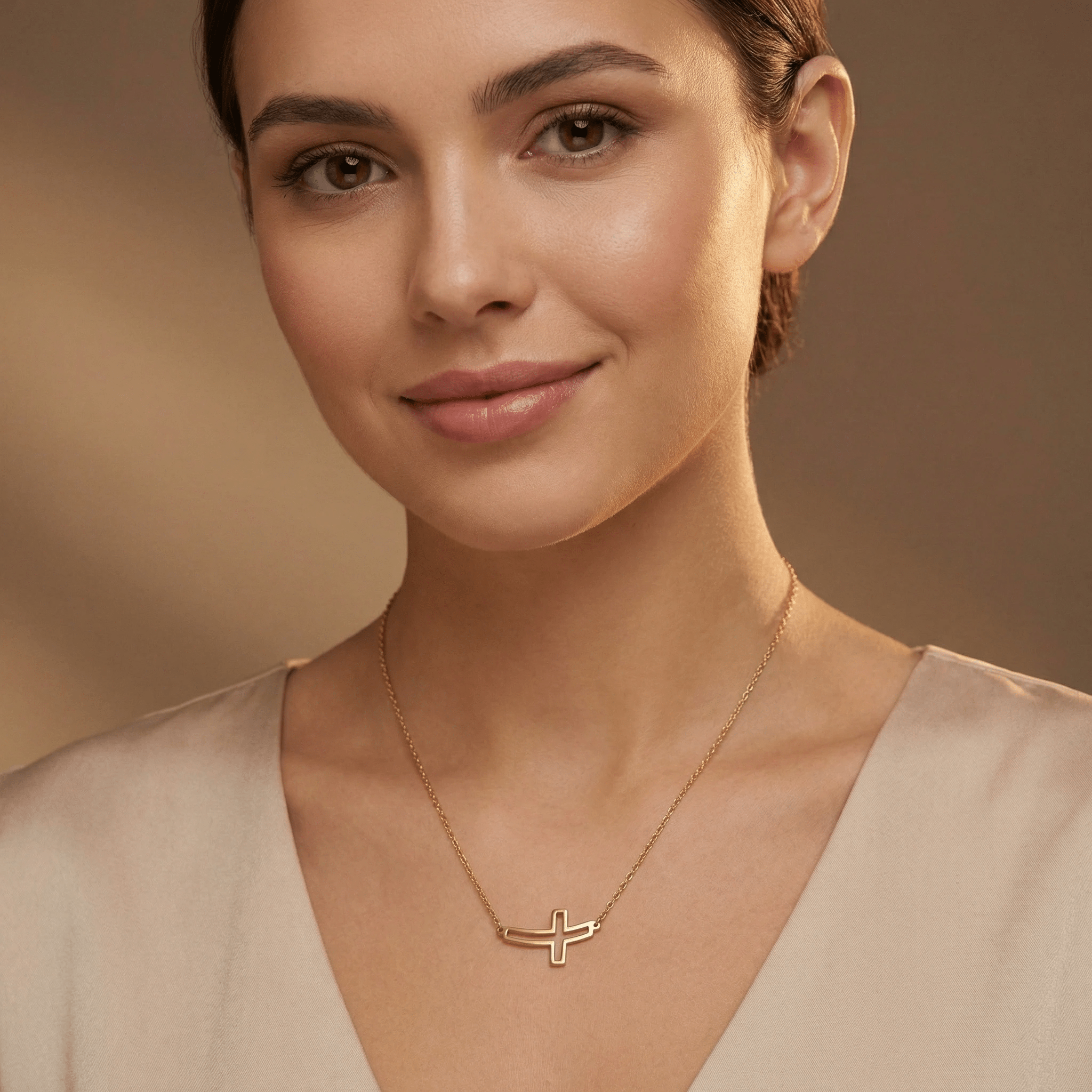 Lănțișor Cruce Decupată