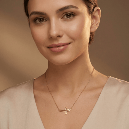 Lănțișor Cruce Decupată