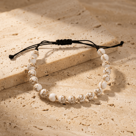 Brățară Aur 14K cu Șnur, 10 Bile Aur și Cristale – Bijuterie Reglabilă Talisman