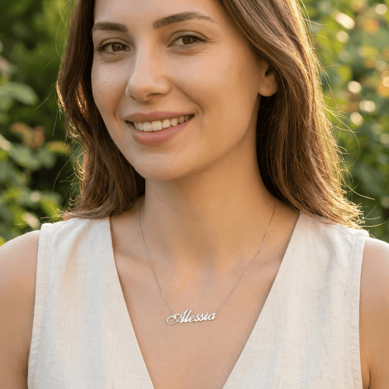 Lănțișor Argint 925 Personalizat cu Nume Alessia – Stil Modern