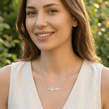 Lănțișor Argint 925 Personalizat cu Nume Alessia – Stil Modern