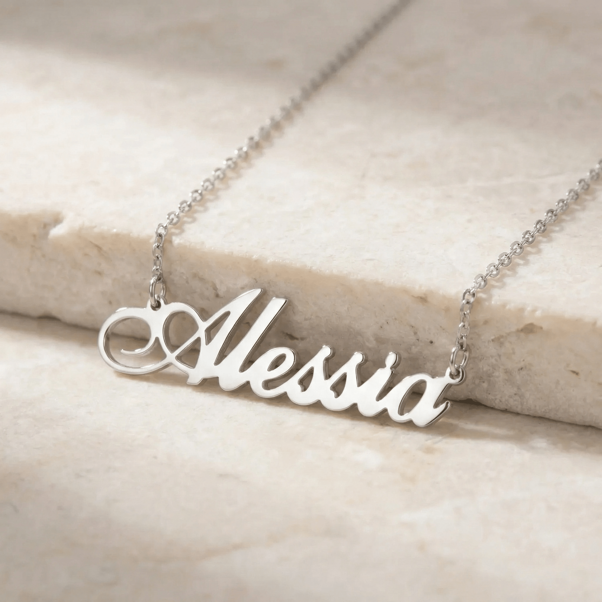 Lănțișor Argint 925 Personalizat cu Nume Alessia – Stil Modern