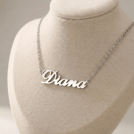 Lănțișor Argint 925 Personalizat cu Nume Diana – Lumină Divină