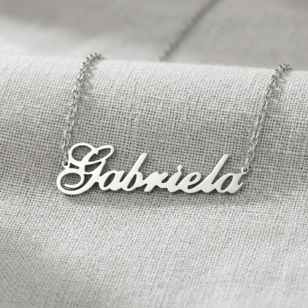 Lănțișor Argint 925 Personalizat cu Nume Gabriela – Forță Divină