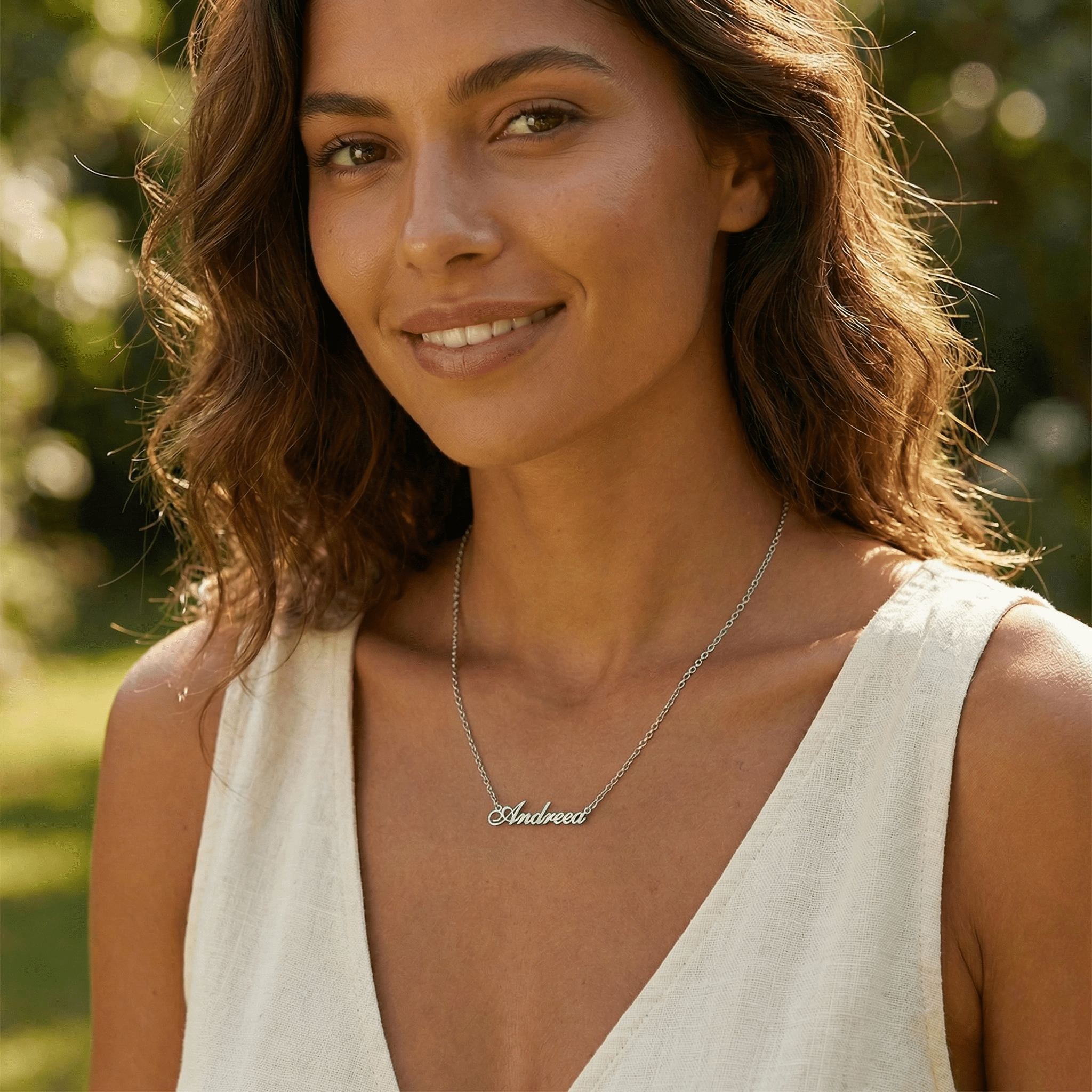 Lănțișor Argint 925 Personalizat cu Nume Andreea – Curaj și Feminitate