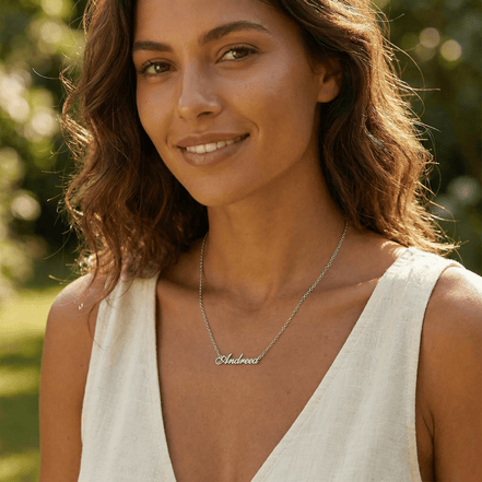 Lănțișor Argint 925 Personalizat cu Nume Andreea – Curaj și Feminitate