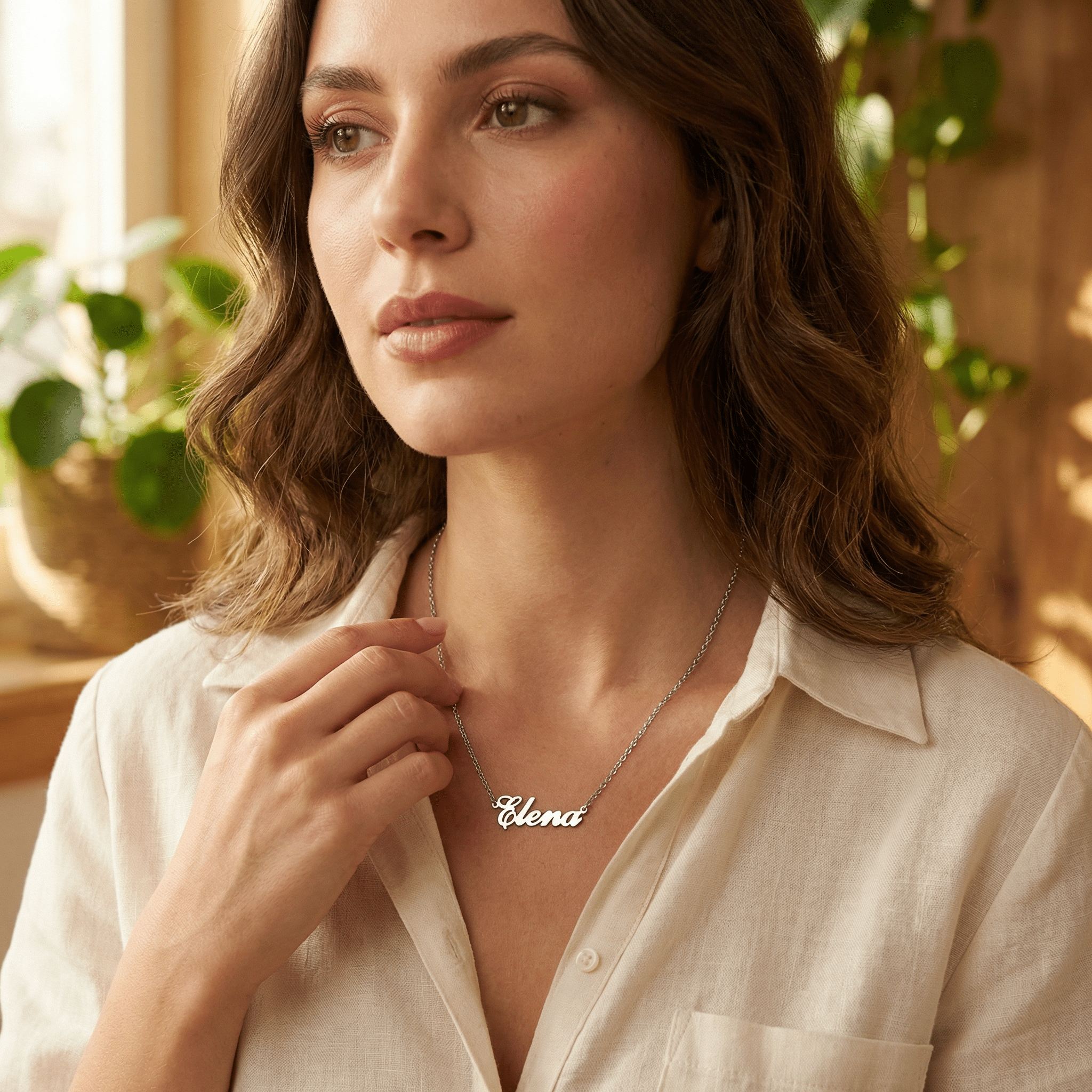 Lănțișor Argint 925 Personalizat cu Nume Elena – Rază de Soare