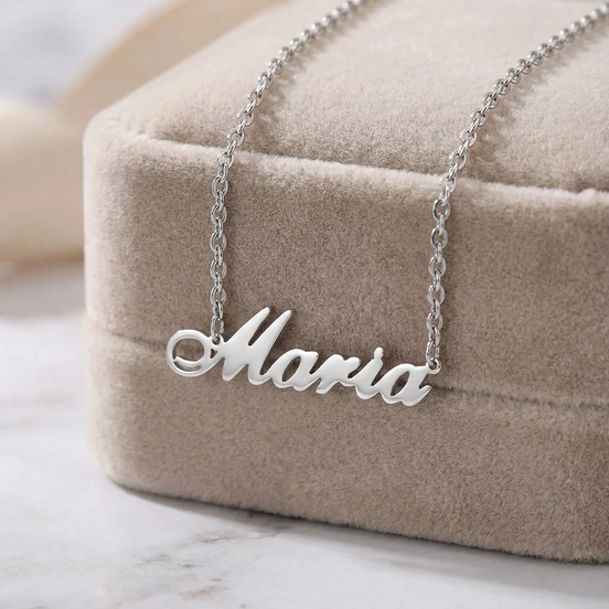 Lantisor argint 925 cu numele Maria font elegant