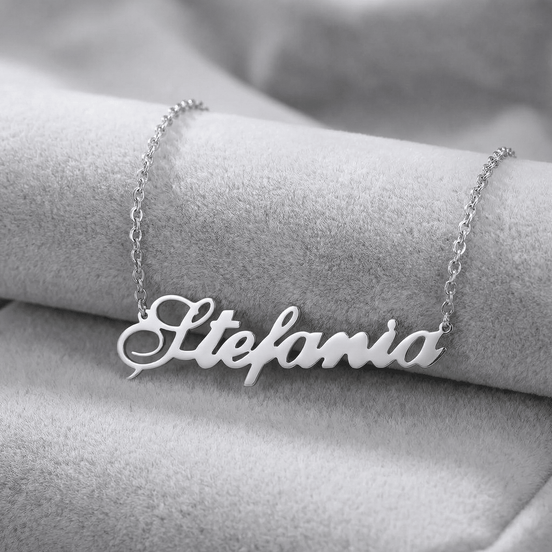 Lănțișor Argint 925 Personalizat cu Nume Ștefania – Coroana Victoriei