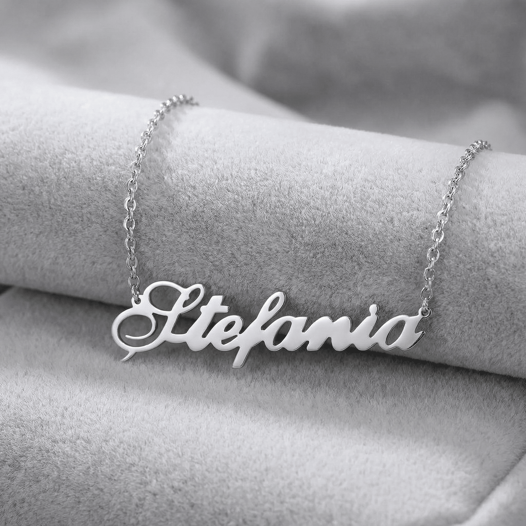 Lănțișor Argint 925 Personalizat cu Nume Ștefania – Coroana Victoriei