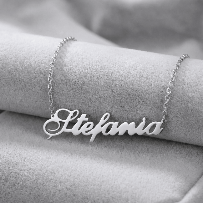 Lănțișor Argint 925 Personalizat cu Nume Ștefania – Coroana Victoriei