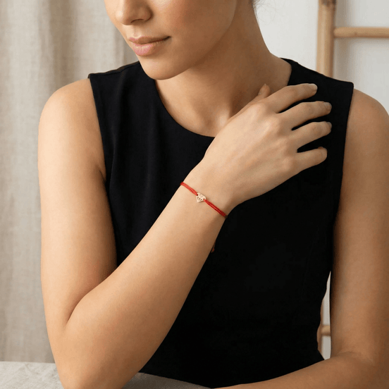 Brățară Aur 14K cu Șnur și Diamant Stilizat – Simbolul Strălucirii cu Garanție și Cutie Cadou