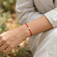 Brățară Aur 14K cu Șnur și Îngeraș – Cadou Simbolul Protecției cu Garanție