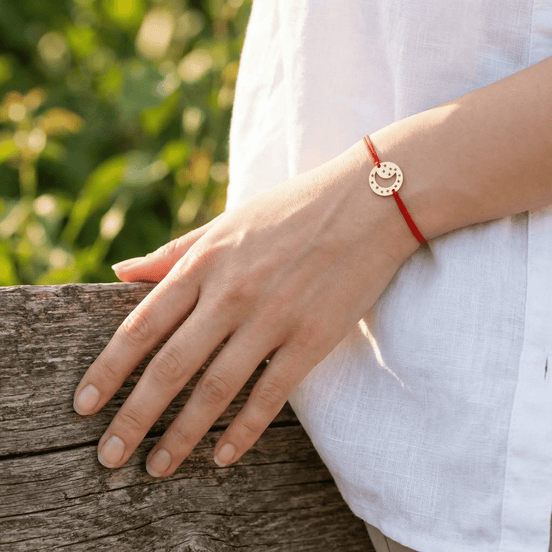 Brățară Aur 14K cu Șnur, Lună și Stele – Simbolul Cerului Nocturn cu Garanție și Cutie Cadou