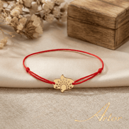 Brățară Aur 14K cu Șnur și Mâna lui Hamsa – Simbolul Protecției cu Garanție și Cutie Cadou