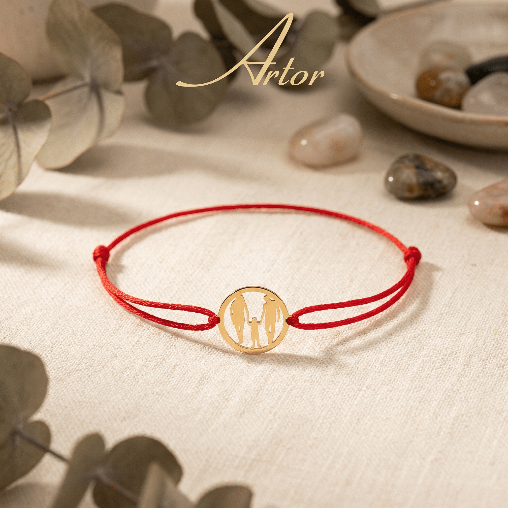 Brățară Aur 14K cu Șnur Familie cu Băiat – Simbolul Mamei cu Garanție și Cutie Cadou