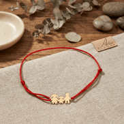 Brățară Aur 14K cu Șnur Familie cu Fetiță – Simbolul Iubirii cu Garanție și Cutie Cadou