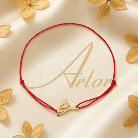 Brățară Aur 14K cu Șnur și Ghiocel – Simbolul Primăverii cu Garanție și Cutie Cadou