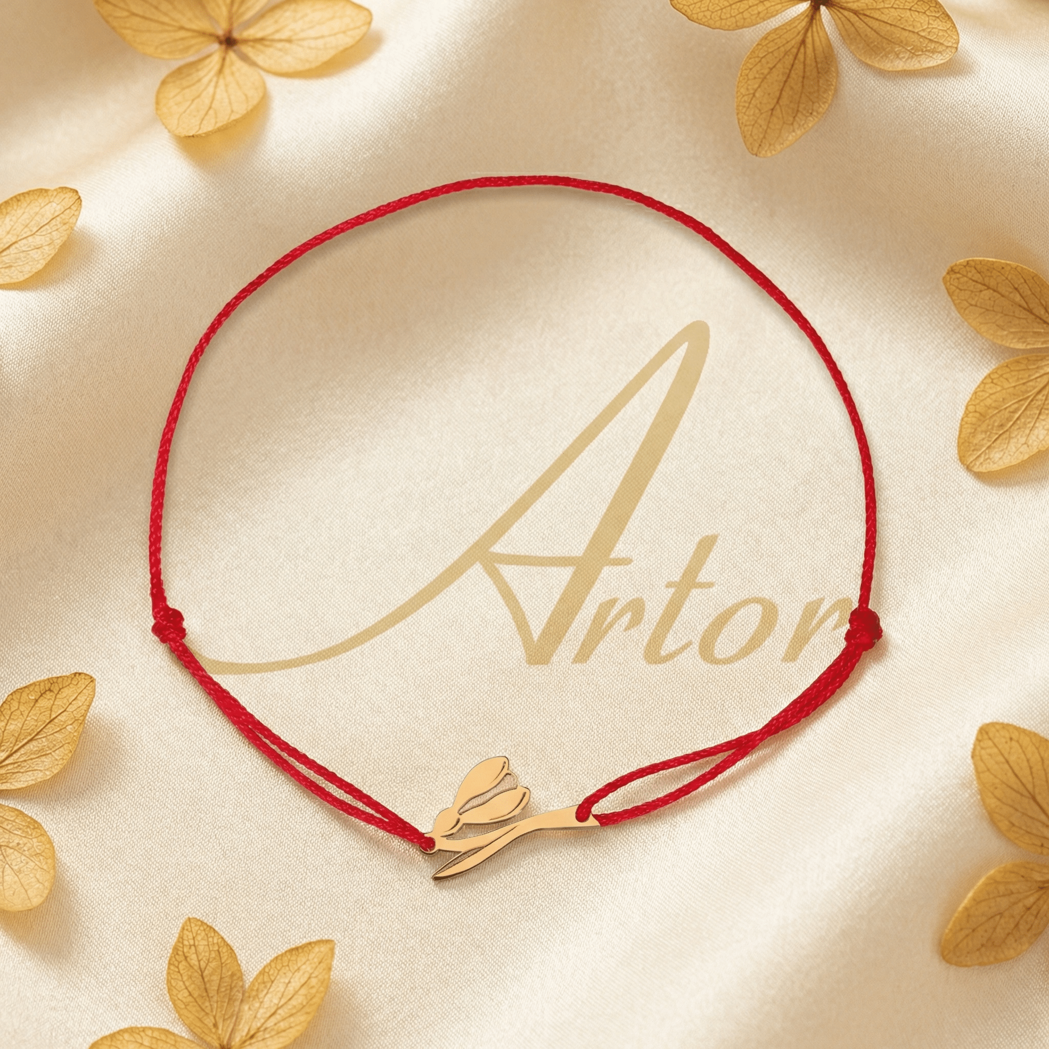 Brățară Aur 14K cu Șnur și Ghiocel – Simbolul Primăverii cu Garanție și Cutie Cadou