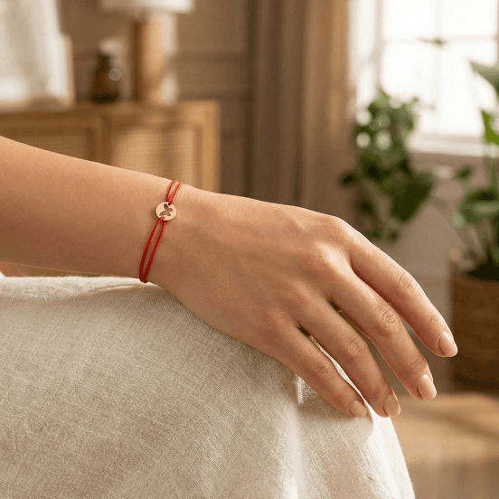 Brățară Aur 14K cu Șnur și Bănuț Fluture – Simbolul Libertății cu Garanție și Cutie Cadou