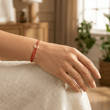 Brățară Aur 14K cu Șnur și Bănuț Fluture – Simbolul Libertății cu Garanție și Cutie Cadou