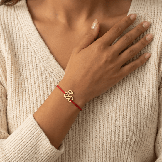 Brățară Aur 14K cu Șnur și Veveriță – Simbolul Energiei cu Garanție și Cutie Cadou