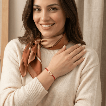 Brățară Aur 14K cu Șnur Familie cu Fetiță – Simbolul Iubirii cu Garanție și Cutie Cadou