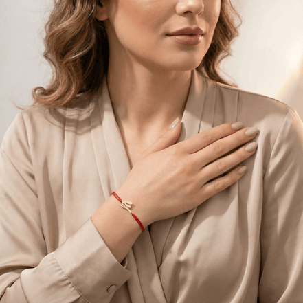 Brățară Aur 14K cu Șnur și Ghiocel – Simbolul Primăverii cu Garanție și Cutie Cadou