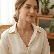 Lănțișor Argint 925 Contur Mamă și Copil – Colier Simbol Iubire Eternă