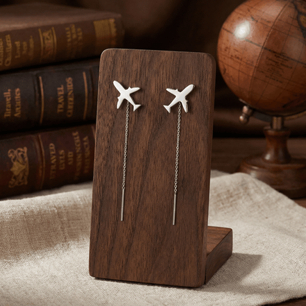 Cercei Argint 925 Lungi cu Lanț și Avion – Design Modern Airplane Threader